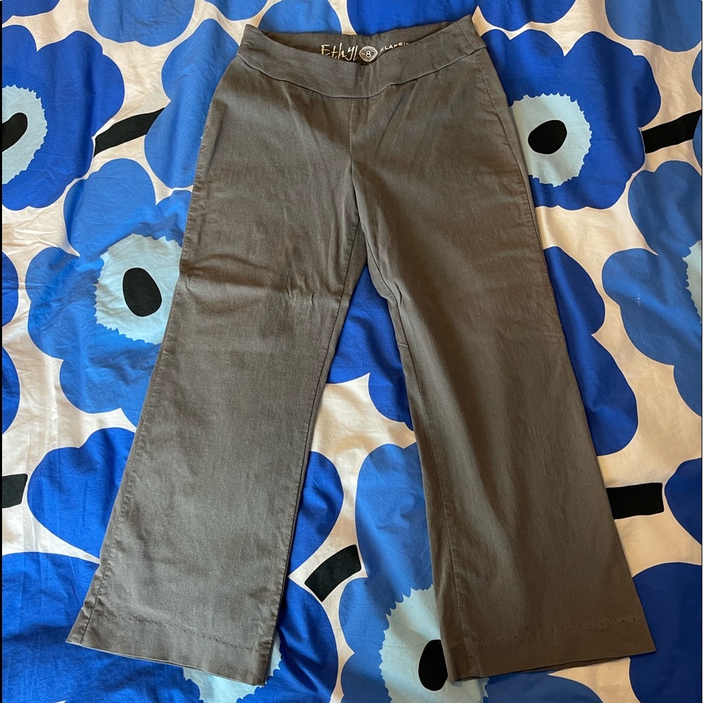 Retro EUC pants. Flare leg. Wide waistband.